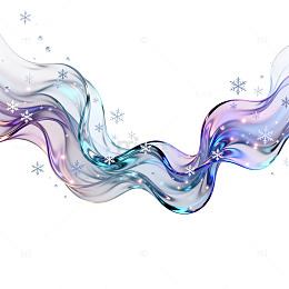 梦幻流动色彩雪花艺术