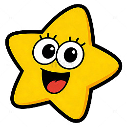 温柔治愈水彩星星元素