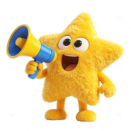 毛绒喊话喇叭星星元素