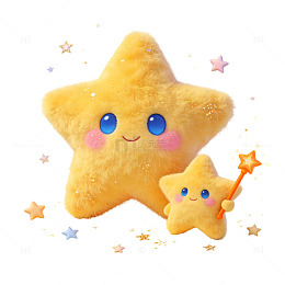 毛绒魔法双子星星元素