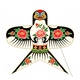 传统中国风花鸟风筝图案