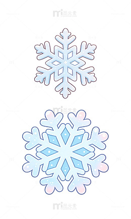 可爱 卡通 手绘 温柔 雪花