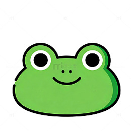 卡通青蛙头像插画设计素材
