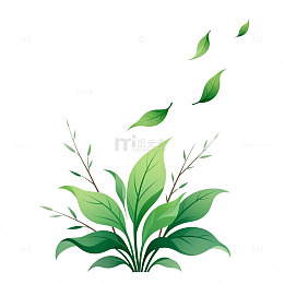 清新植物插画设计元素