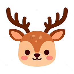 可爱卡通小鹿插画素材