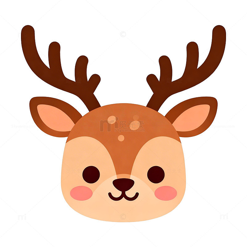 可爱卡通小鹿插画素材