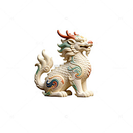 中国风格麒麟雕像装饰艺术品