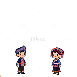 卡通民族风节庆插画