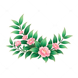 淡雅花卉装饰图案设计元素