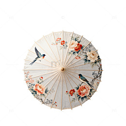 花鸟传统图案油纸伞