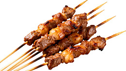金黄烤肉串图片