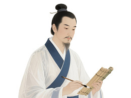 古代文人书写竹简图片