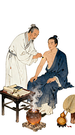 古代中医针灸疗法场景