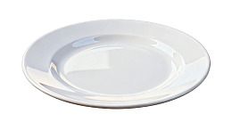 白色光滑空盘子特写图片