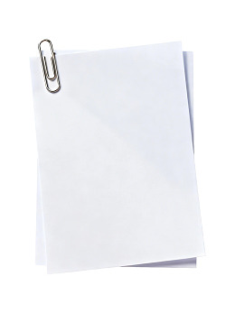 白色纸张配金属夹图片