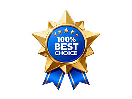 金色奖章蓝色丝带徽章