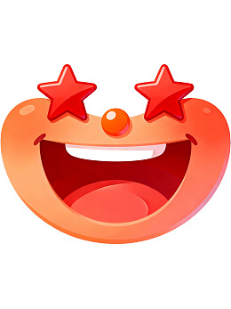 卡通笑脸带星星眼睛图片