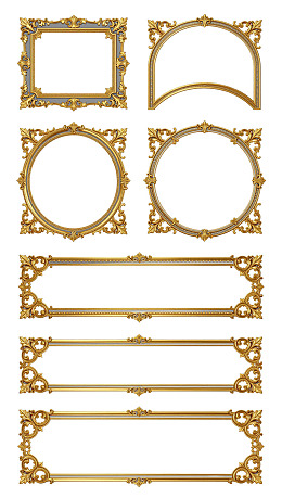 八款金色复古装饰画框