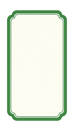 绿色边框空白标签设计