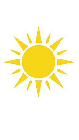 黄色太阳图标简洁设计