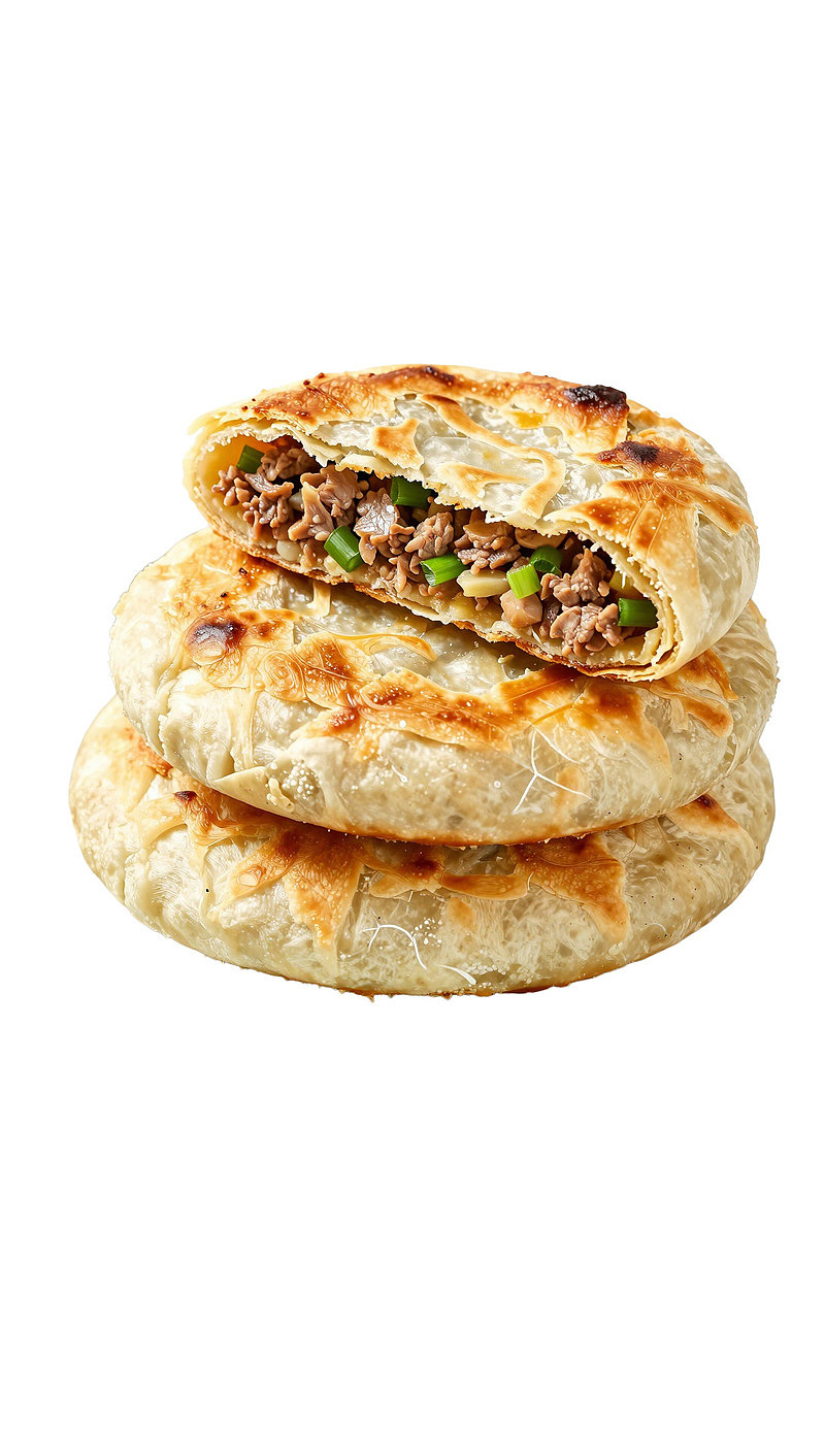 金黄酥脆肉馅饼图片