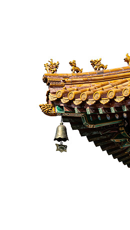 中式古建筑屋檐细节特写