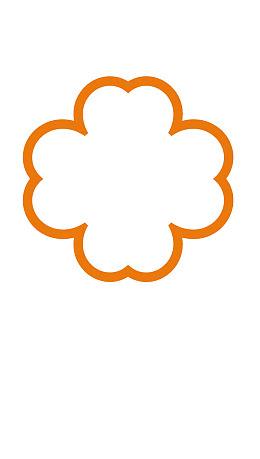 橙色花瓣状图形背景图片