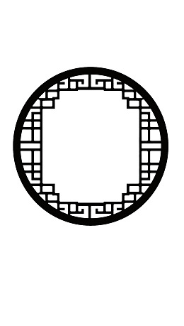 圆形中式窗格图案图片