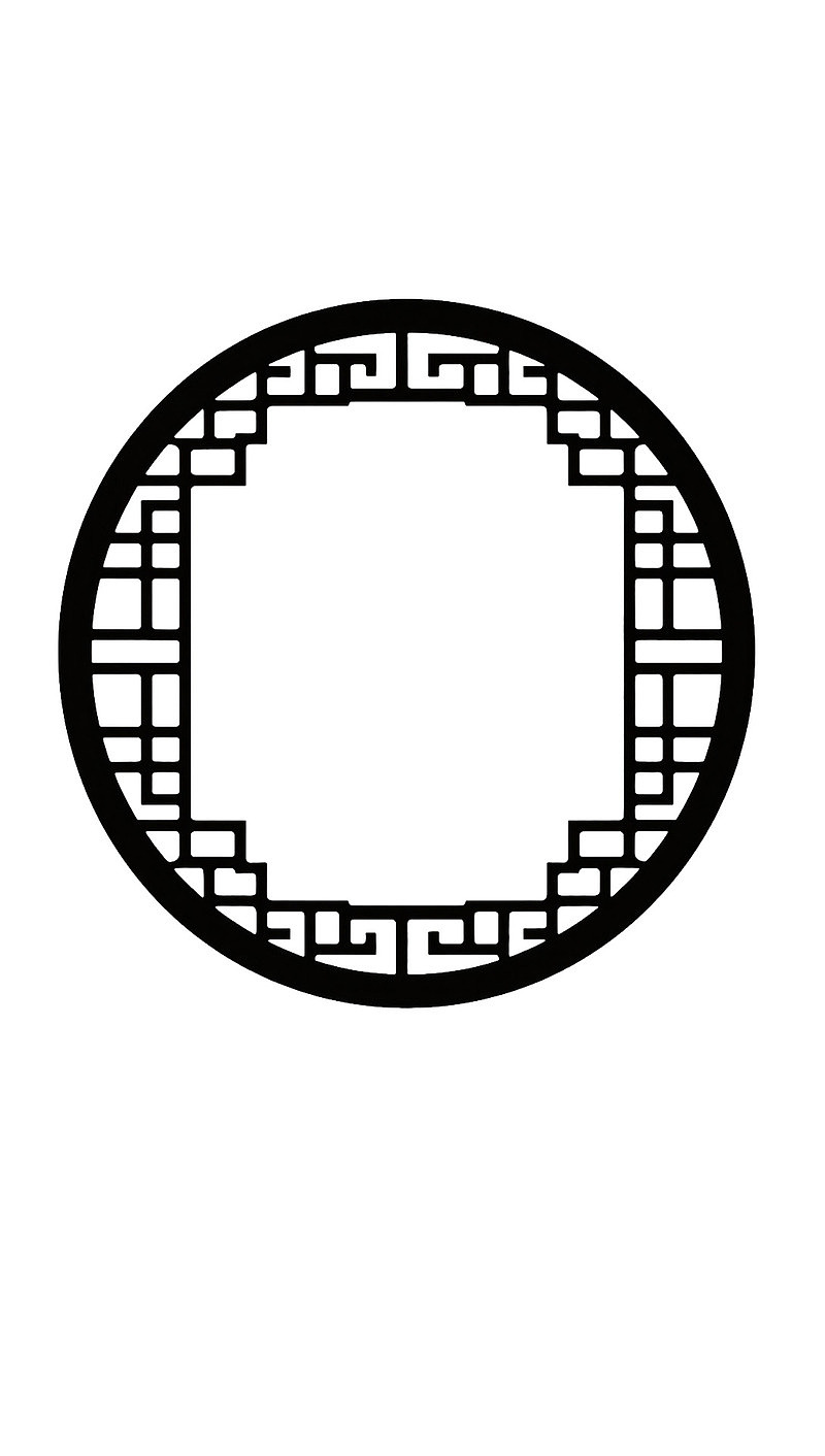 圆形中式窗格图案图片