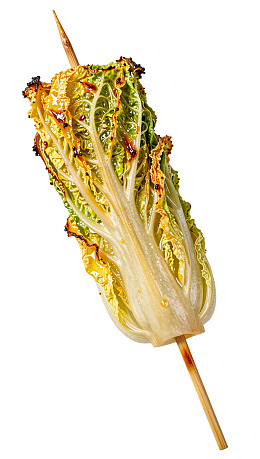 烤制白菜串图片