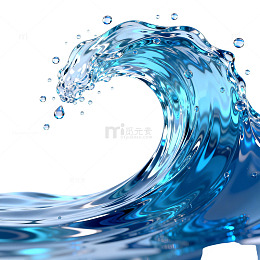 水晶波浪动感水花艺术图片