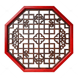 中国风传统窗格图案设计元素