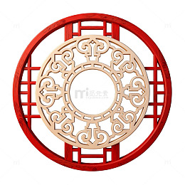 中式传统窗格装饰图案