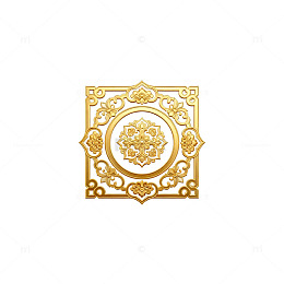 金色传统花纹图案装饰元素