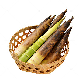 竹篮春笋新鲜食材