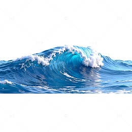 蓝色海浪波涛汹涌海洋风光