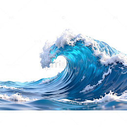 蓝色海浪波涛汹涌海洋风光图片