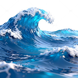 蓝色海浪波涛汹涌图片