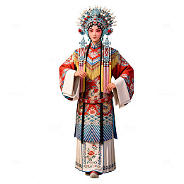 京剧戏曲人物插画设计素材