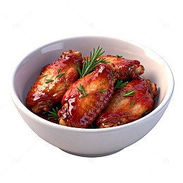 美味烤鸡翅美食片