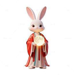 可爱兔子中秋赏月图