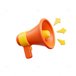 卡通风格喇叭宣传矢量素材