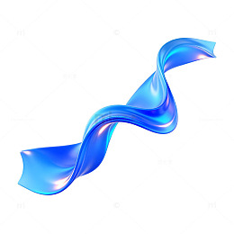 蓝色流动丝带艺术图案