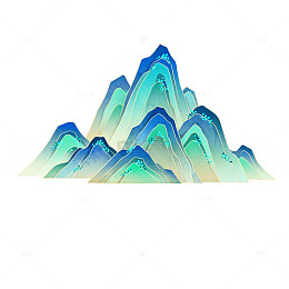 抽象山水艺术图案矢量素材
