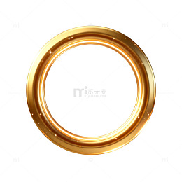 金色光环星光特效装饰图案