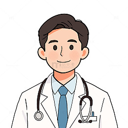 手绘简约医生素材