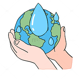 世界水日地球免抠元素