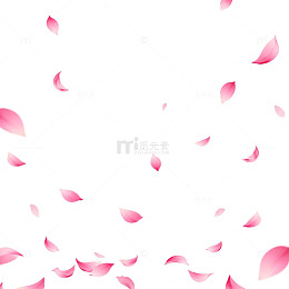 浪漫樱花飘落插画背景设计素材