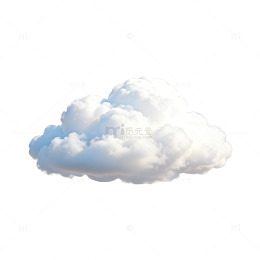 简约白云天空插图