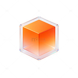 透明玻璃立方体矢量图